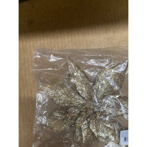 Holiday Lane Cinnamon & Spice Flower Shape Ornament Gold 9.5"H New With Tag